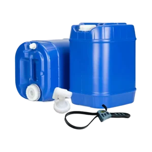 5 to 30 Gallon Blue Water Container Packages - Stackable