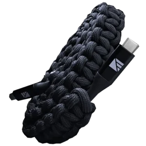 Dark Energy USB-C to USB-C Paracord Cable Black