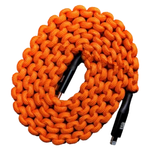 usbc to lighning-paracord charger dark energy orange