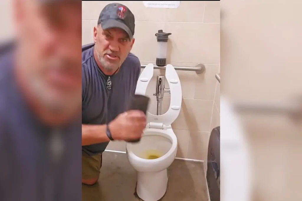 EJ Snyder uses Grayl to drink toilet water